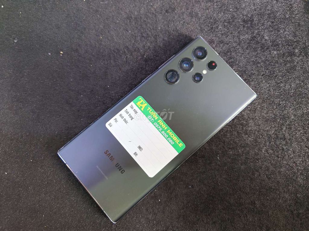 Samsung S22 Ultra 12GB 256GB Đen. Mua bán Điện thoại tại Thành phố Vĩnh Long Vĩnh Long được đăng bởi Nguyễn Anh Tuấn  hình 1