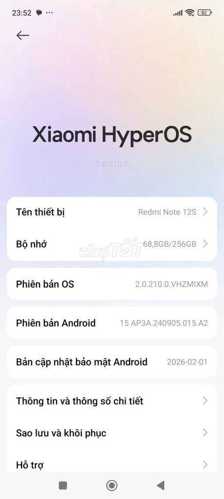 Xiaomi Redmi Note 12S 256GB Đen. Mua bán Điện thoại tại Quận 6 Tp Hồ Chí Minh được đăng bởi Thái Trần hình 1