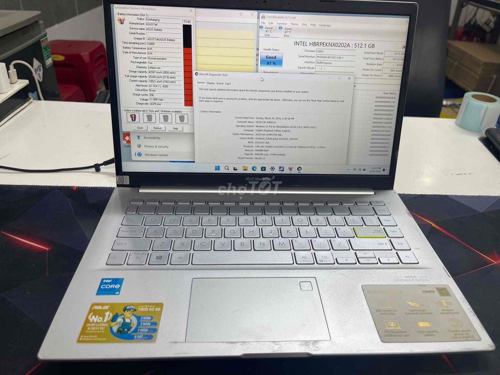 Asus Vivobook i3-11th/4GB/512GB. Mua bán Laptop tại Quận Gò Vấp Tp Hồ Chí Minh được đăng bởi Chí Hướng Group  hình 1
