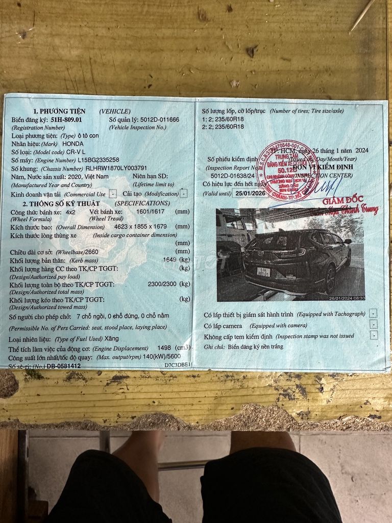 Honda CR V 2020  - 39000 km. Mua bán Ô tô tại Quận 1 Tp Hồ Chí Minh được đăng bởi Cẩm Tú hình 6