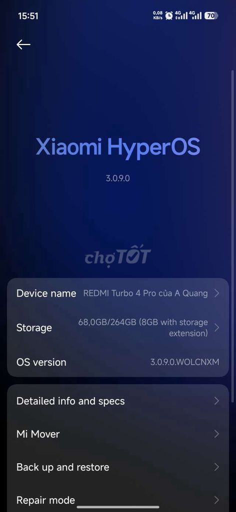 Xiaomi Redmi Turbo 4 Pro 16GB/256GB Đen. Mua bán Điện thoại tại Thị xã Hương Trà Thừa Thiên Huế được đăng bởi Quân hình 1