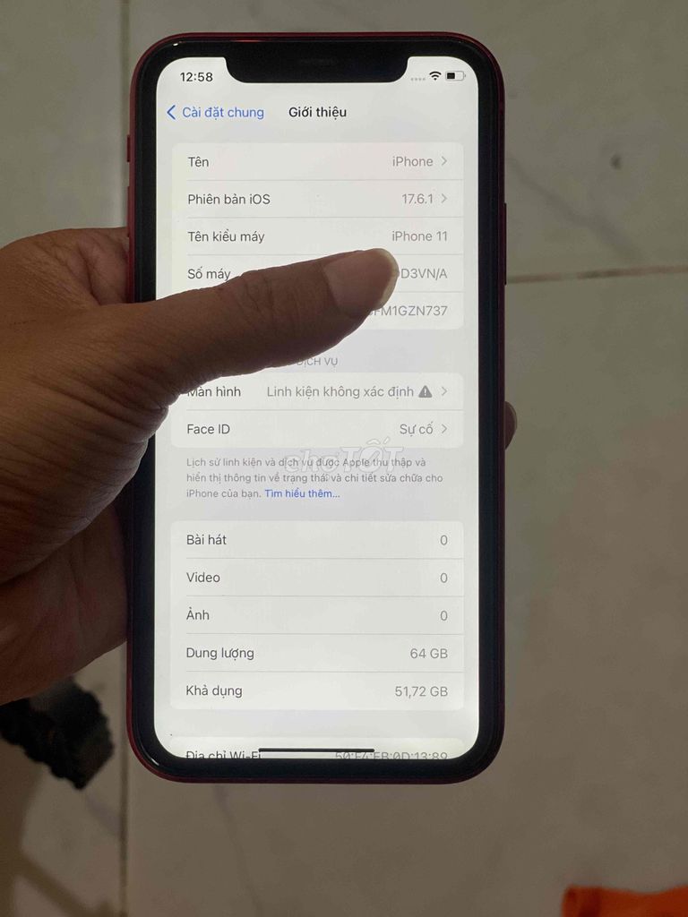 Apple iPhone 11 64GB Đỏ quốc tế 100%. Mua bán Điện thoại tại Quận Bình Tân Tp Hồ Chí Minh được đăng bởi Tuấn hình 1