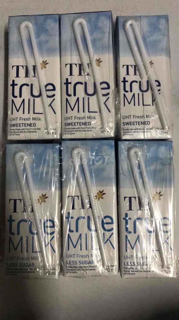 Lốc 6 hộp sữa TH true milk có/ ko đường