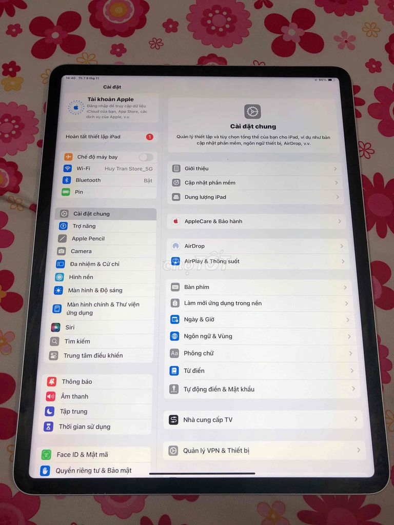 ipad pro 12.9 2018 máy đẹp , pin thay mới !