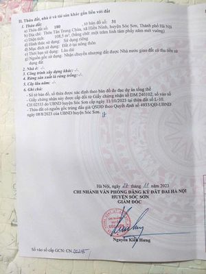 Cần bán mảnh Khu đấu giá Tân Trung Chùa. Mua bán đất tại Huyện Sóc Sơn Hà Nội được đăng bởi Đào Văn Linh