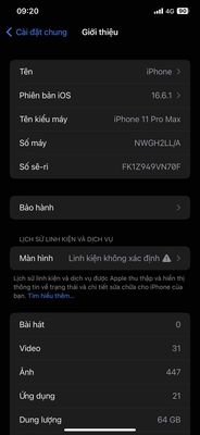iPhone 11 Pro Max 64GB Quốc Tế Mỹ