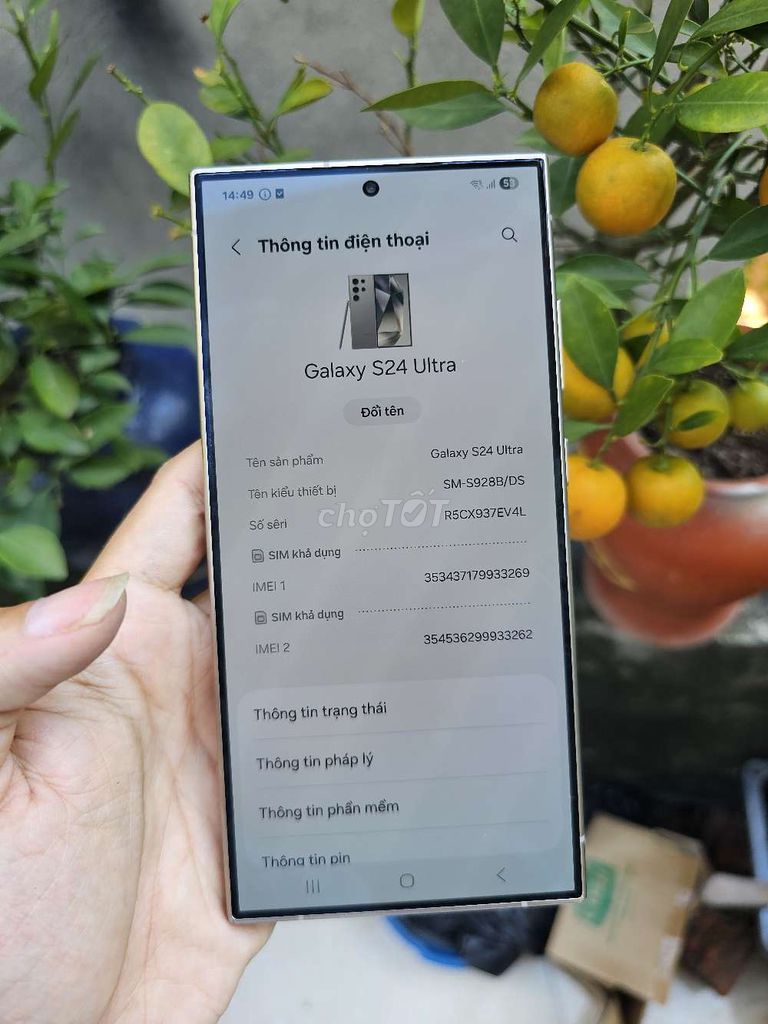 Samsung S24 Ultra VN 256GB Xám. Mua bán Điện thoại tại Quận Hà Đông Hà Nội được đăng bởi minh nguyễn hình 1