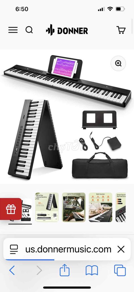 đàn piano Mỹ hiệu Donner gấp gọn. Mua bán Nhạc cụ tại Quận 4 Tp Hồ Chí Minh được đăng bởi Lucky hình 1