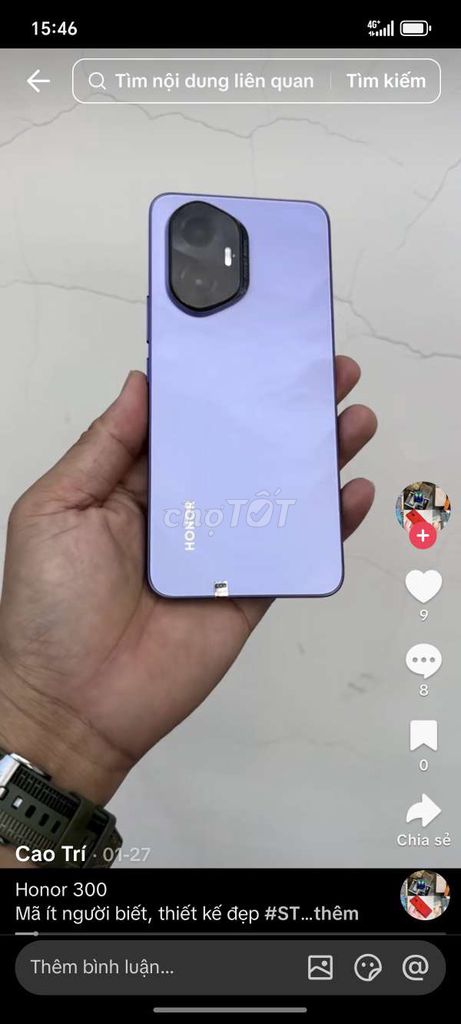Honor 300 256GB Tím. Mua bán Điện thoại tại Quận Bình Thạnh Tp Hồ Chí Minh được đăng bởi Hung Diep hình 1