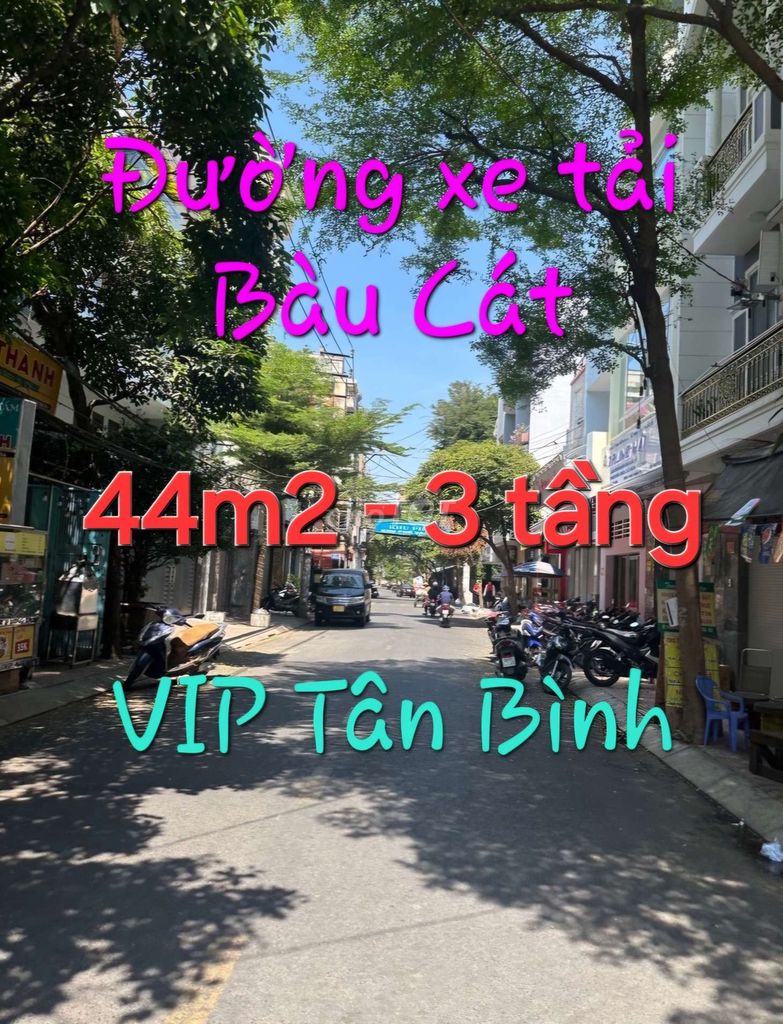 HXH Bàu Cát, 44m2, 3 tầng BTCT