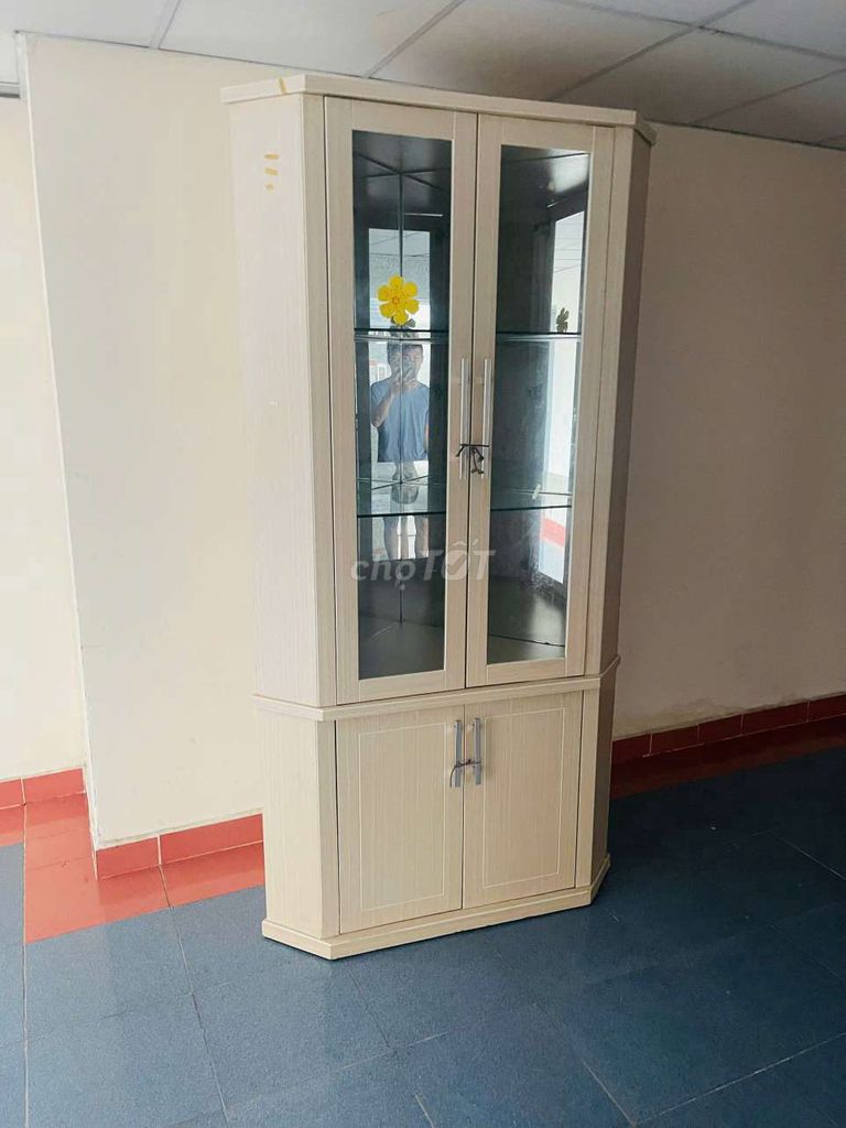 Tủ góc tường Gỗ MDF Vàng nhạt Còn mới. Mua bán Tủ, kệ gia đình tại Thành phố Vũng Tàu Bà Rịa - Vũng Tàu được đăng bởi Đặng Trà hình 1