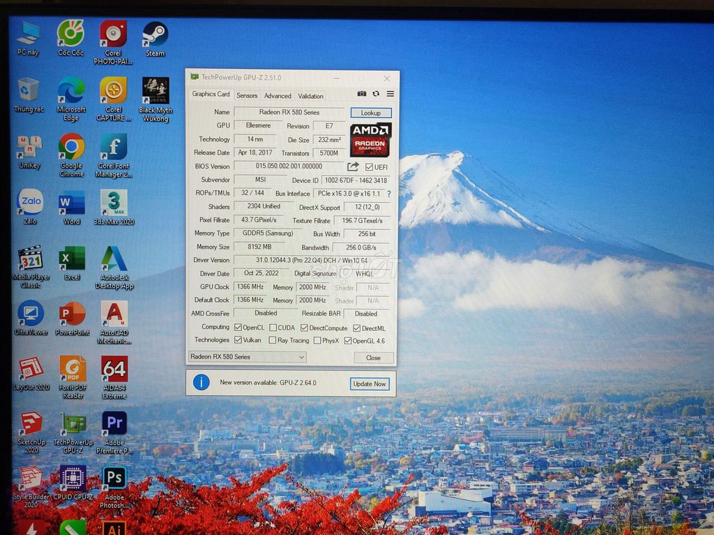 PASS DÀN MÁY GAMING ĐỒ HỌA 3D CARD rời 8G màn 27"