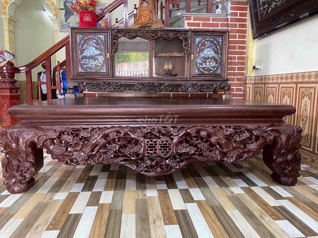 Sập gỗ Nâu 1m6x2m Như mới. Mua bán Bàn ghế tại Huyện Nam Trực Nam Định được đăng bởi Gia Hưng hình 1