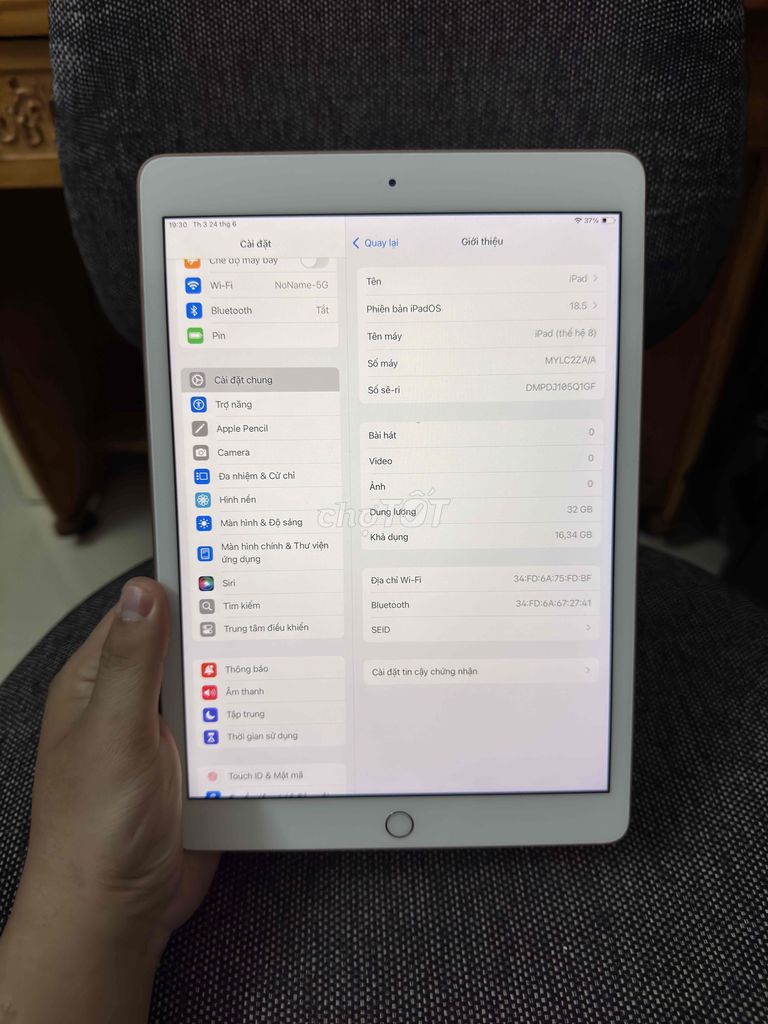 Ipad Gen 8 chính hãng nguyên zin đẹp màn hình 2K