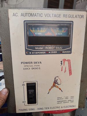 Bán ổn áp  Robot 5kva dây đồng zin hoạt động tốt. Mua bán Đồ chuyên dụng, Giống nuôi trồng tại Thành phố Thủ Đức Tp Hồ Chí Minh được đăng bởi Nhường Nhẹ Nhàn