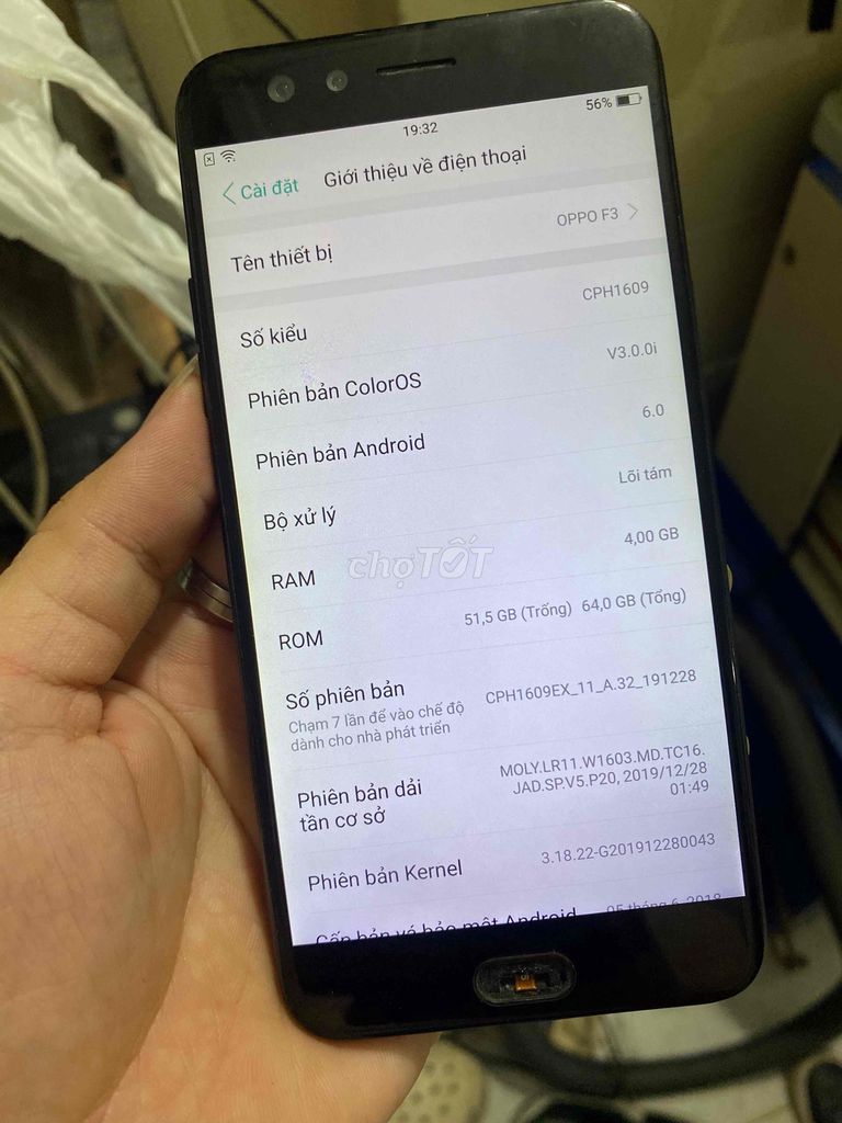 OPPO F3 Đen ram 4/64gb hỏng home. Mua bán Điện thoại tại Quận Thanh Xuân Hà Nội được đăng bởi Anh Đức hình 1