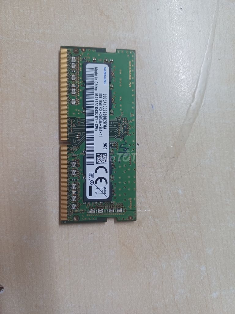 RAM Laptop Samsung 8GB 3200MHz. Mua bán Linh kiện (RAM, Card...) tại Thành phố Long Xuyên An Giang được đăng bởi thiên an nguyễn ha hình 1