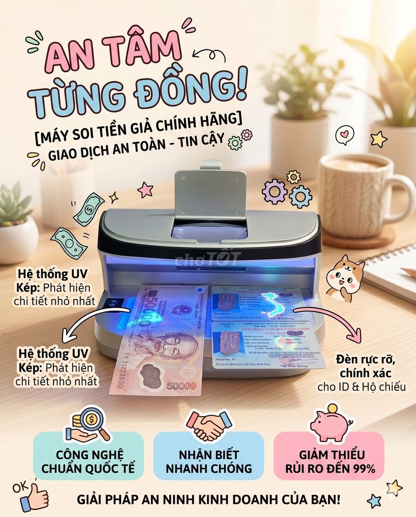 Máy soi tiền giả Phát hiện UV kép. Mua bán Đồ chuyên dụng, Giống nuôi trồng tại Thành phố Bạc Liêu Bạc Liêu được đăng bởi Hân Hà hình 1