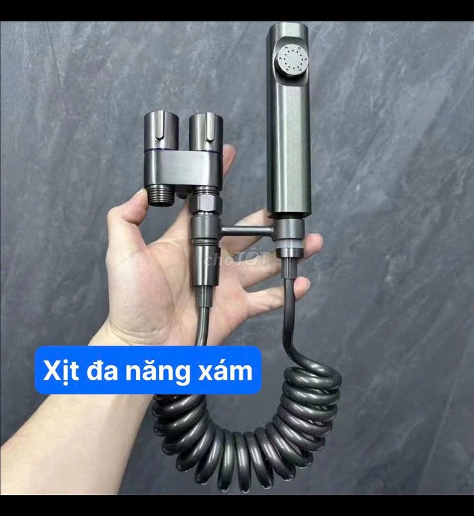 Bộ vòi xịt bồn cầu xám - x64