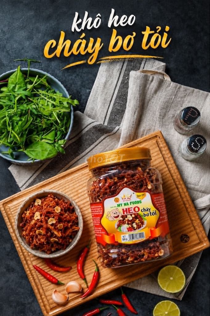 MY NA FOODS THỊT HEO CHÁY BƠ TỎI. Mua bán Đồ ăn, thực phẩm và các loại khác tại Quận Tân Phú Tp Hồ Chí Minh được đăng bởi MYNA FOODS Chính Hiệu hình 1