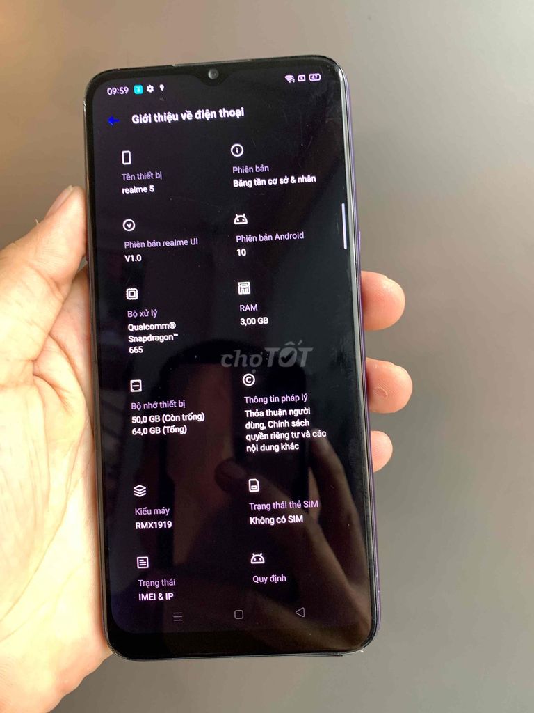 Realme 5 Tím 3GB/64GB. Mua bán Điện thoại tại Thành phố Phan Thiết Bình Thuận được đăng bởi Minh Thư hình 1