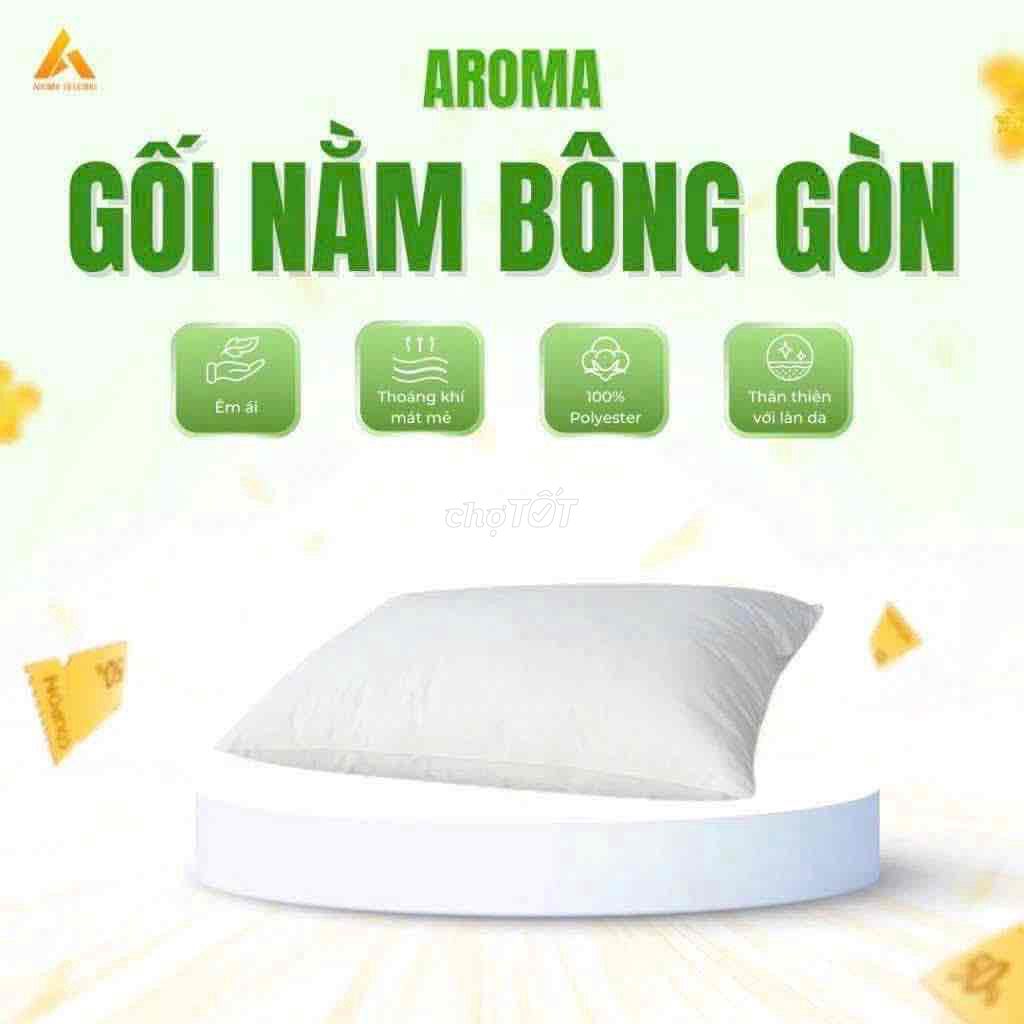 Gối nằm Aroma bông gòn ép hơi 50x70. Mua bán Giường, chăn ga gối nệm tại Quận Thốt Nốt Cần Thơ được đăng bởi Nệm Giá Kho Thốt Nốt hình 1