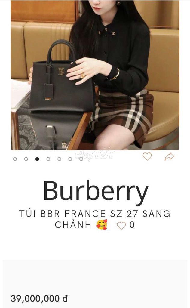 Túi burberry hàng chính hãng giá vip