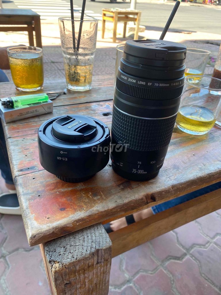 Ống kính Canon 50 STM, 75-300iii. Mua bán Máy ảnh, Máy quay tại Thành phố Vĩnh Long Vĩnh Long được đăng bởi Táo 2hands hình 1