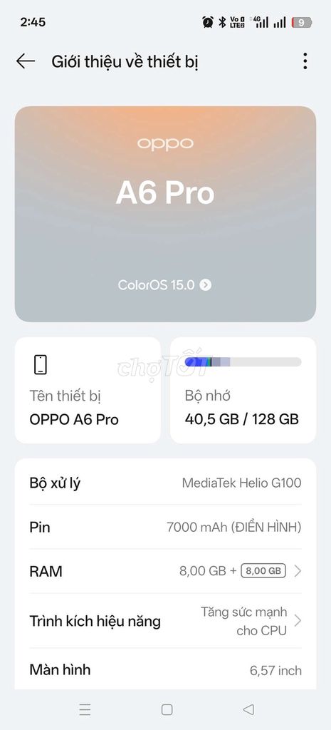OPPO A6 Pro 128GB Xanh nhạt. Mua bán Điện thoại tại Quận Thanh Xuân Hà Nội được đăng bởi thuan theo y troi hình 1