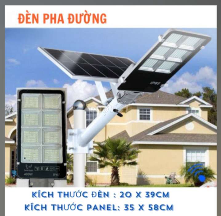 Đèn Pha Đường IP65 ( 400w ) Năng Lượng Mặt Trời