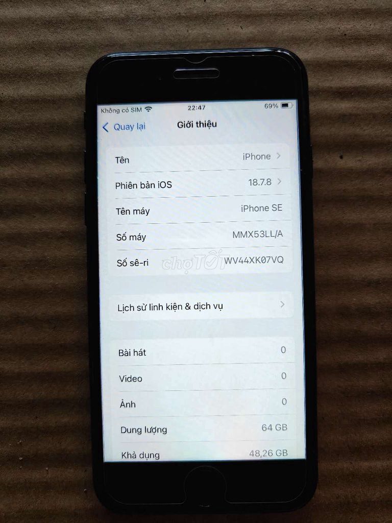 Apple iPhone SE 2022 64GB Đen. Mua bán Điện thoại tại Thị xã Từ Sơn Bắc Ninh được đăng bởi Khang Vũ hình 1