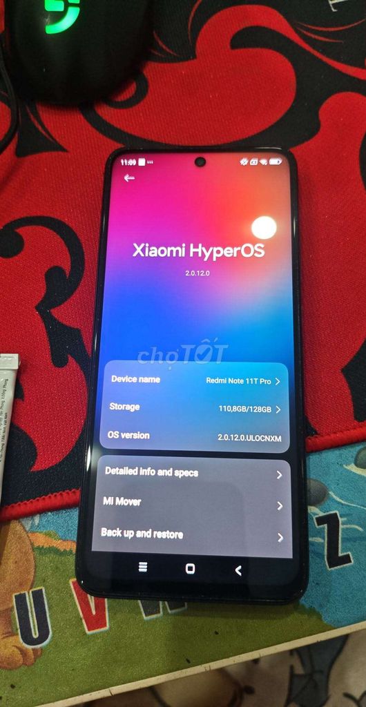 Xiaomi Redmi Note 11T Pro 8GB 128GB Đen. Mua bán Điện thoại tại Quận Hoàng Mai Hà Nội được đăng bởi Bách Dương hình 1