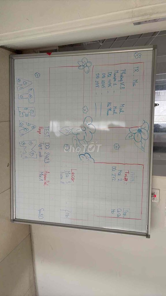 Bảng trắng khung kim loại 1m5x1m2. Mua bán Đồ dùng văn phòng tại Quận Ba Đình Hà Nội được đăng bởi My hình 1