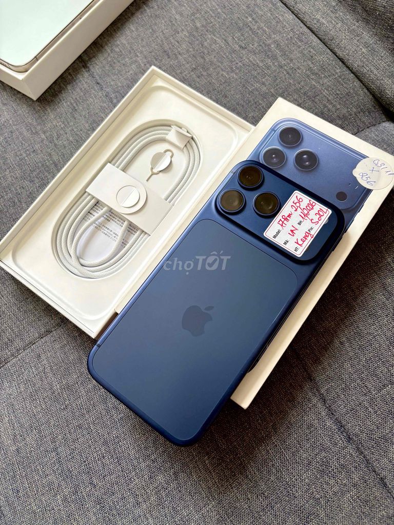Apple iPhone 17 Pro Max 256GB Xanh TGDĐ sạc 20 lân. Mua bán Điện thoại tại Quận Đống Đa Hà Nội được đăng bởi Quý Hoàng hình 1