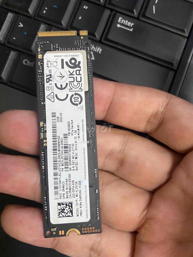 Nvme 512G Samsung 9A1 loại cao cấp chuẩn 100%