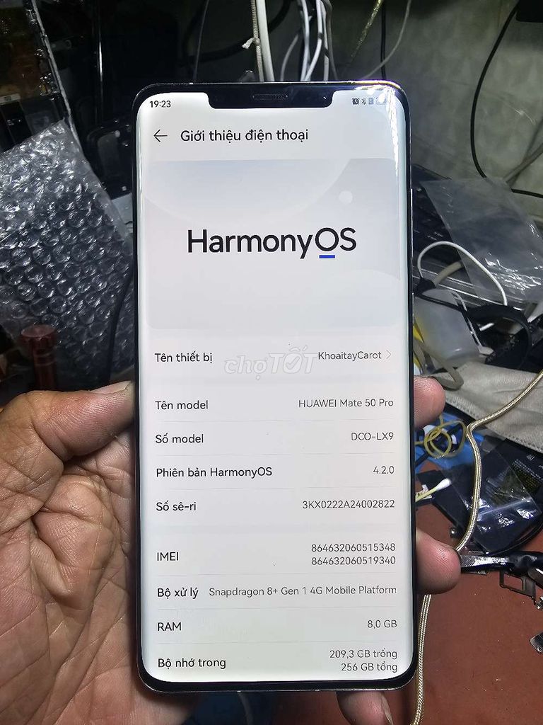 Huawei Mate 50 Pro 256GB zin đẹp 99%. Mua bán Điện thoại tại Quận 8 Tp Hồ Chí Minh được đăng bởi Thiên Hòa mobile  hình 1