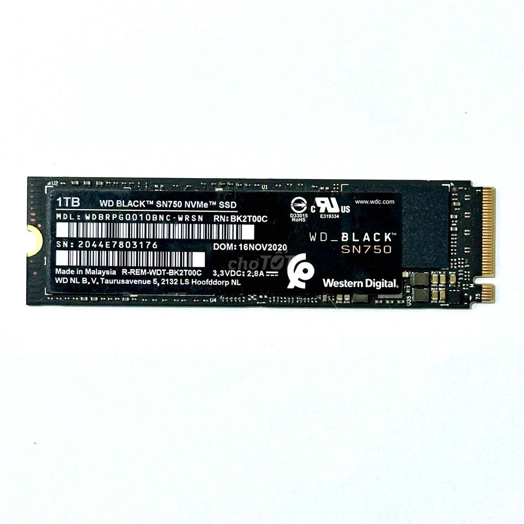 Ổ cứng SSD M2 Nvme WD BLACK SN750 1TB