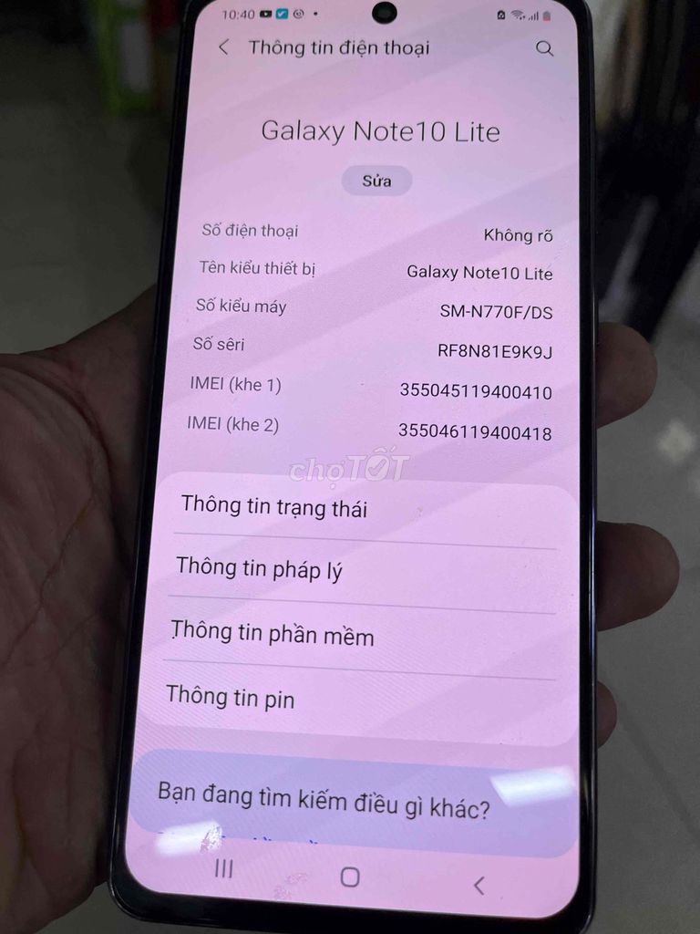 Samsung Galaxy Note10 Lite 128GB Đen mh lk. Mua bán Điện thoại tại Huyện Hóc Môn Tp Hồ Chí Minh được đăng bởi Hải hình 1