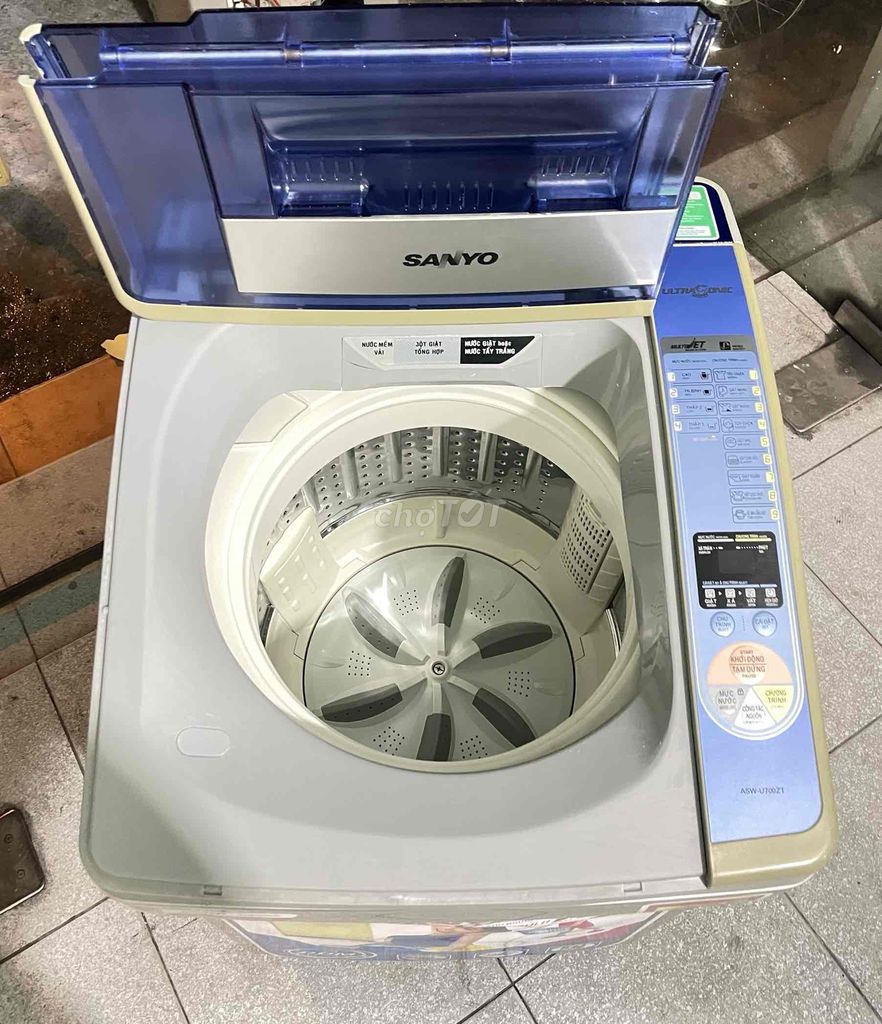 Máy giặt Sanyo mới 90% Giặt vắt siêu êm, nhẹ điện