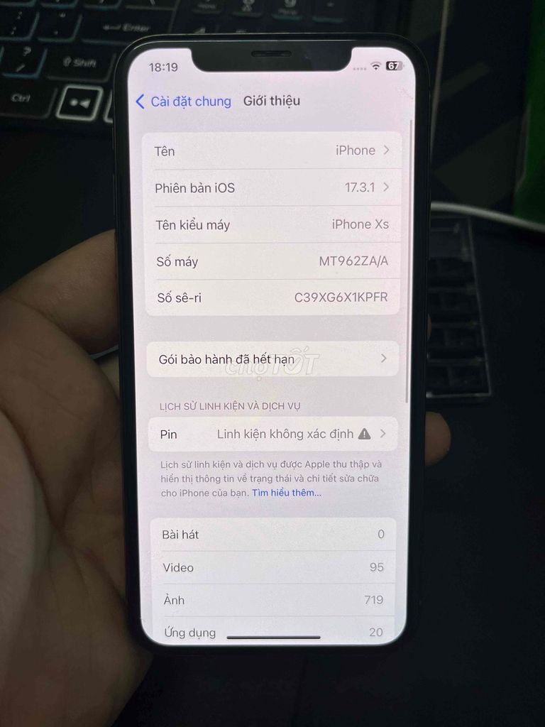 Apple iPhone Xs Vàng Đã qua sử dụng. Mua bán Điện thoại tại Huyện Bình Chánh Tp Hồ Chí Minh được đăng bởi Hoàng Minh Phong hình 1