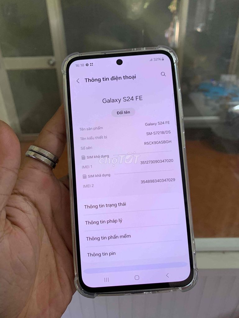 Samsung Galaxy S24 FE 128GB Xám chuẩn zin 99. Mua bán Điện thoại tại Quận Bình Thạnh Tp Hồ Chí Minh được đăng bởi nguyen van huy hình 1