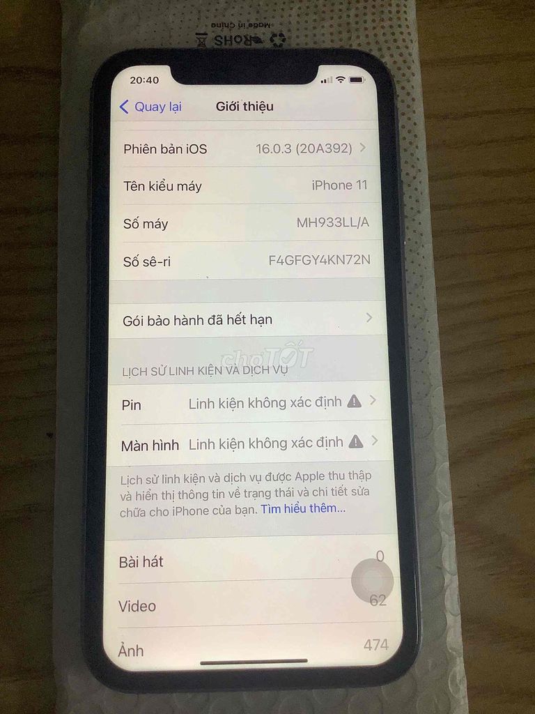 Apple iPhone 11 Tím 64gb lock kèm sim ghép. Mua bán Điện thoại tại Quận Hai Bà Trưng Hà Nội được đăng bởi Quang Anh hình 1