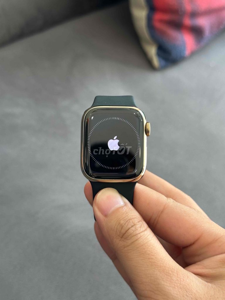 Apple watch series 8/41 thép gold lte keng còn Bh