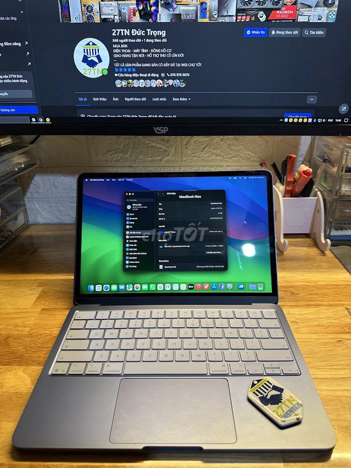 Macbook Neo 8/512 mới mua Cellphones 2 ngày. Mua bán Laptop tại Huyện Đức Trọng Lâm Đồng được đăng bởi 27TN Đức Trọng hình 1
