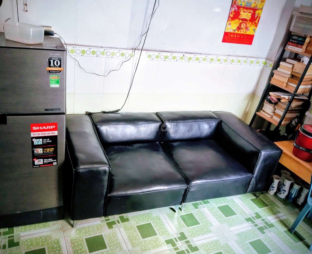 Ghế sofa Da Đen Hiện đại 2 ghế Sang trọng. Mua bán Bàn ghế tại Quận 11 Tp Hồ Chí Minh được đăng bởi venus hình 1