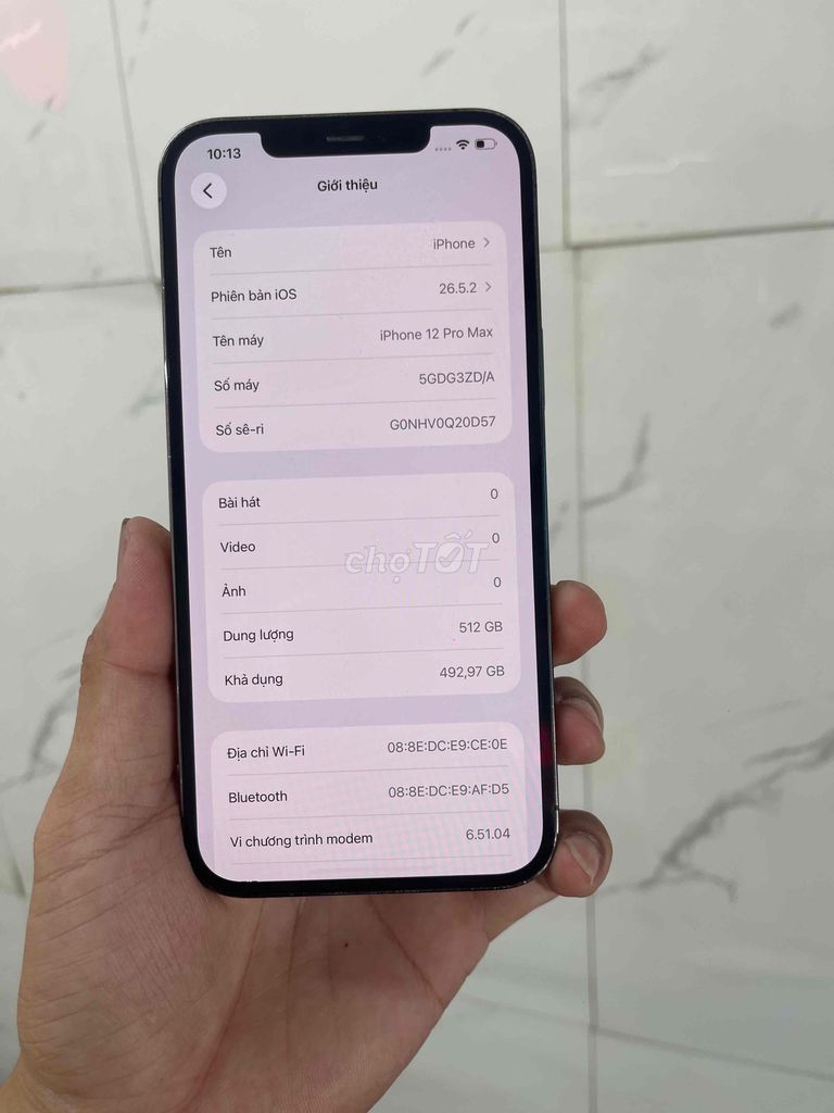 Apple iPhone 12 Pro Max 512GB Xám Đã thay pin. Mua bán Điện thoại tại Quận Liên Chiểu Đà Nẵng được đăng bởi GT shop hình 1