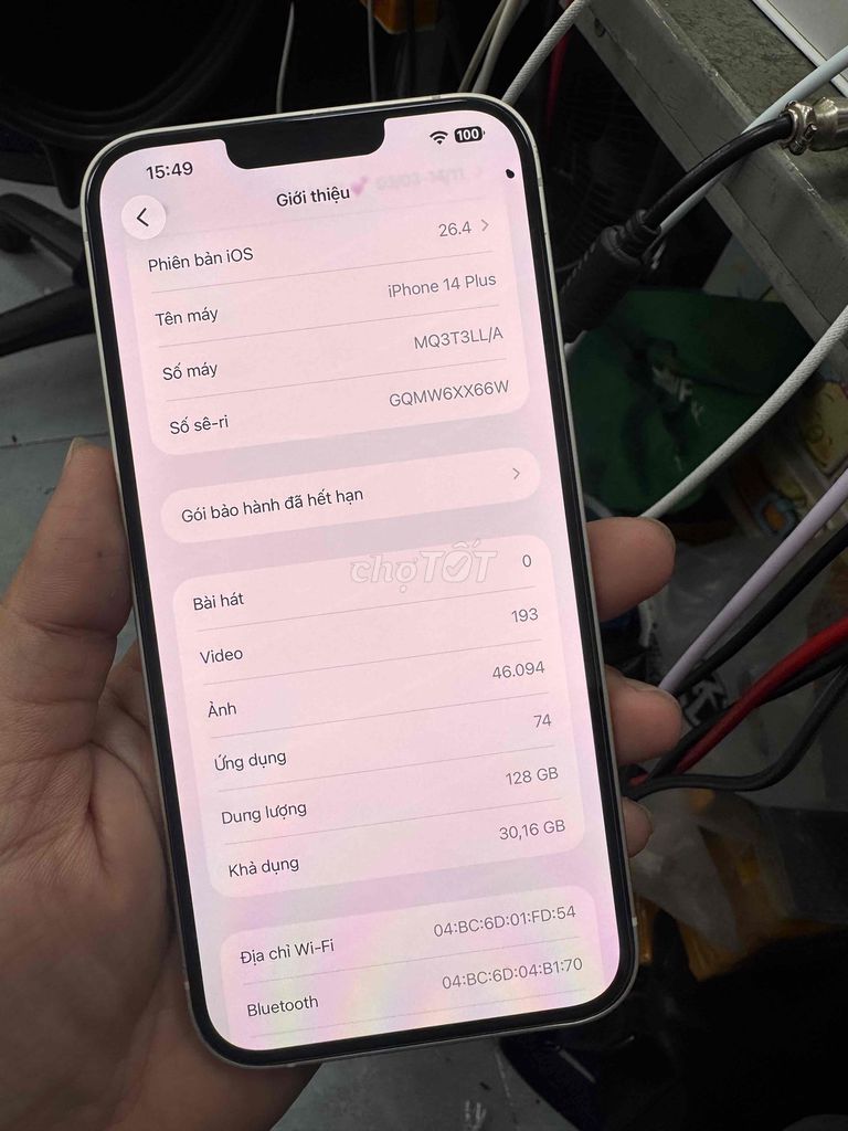 Apple iPhone 14 Plus 128GB Trắng. Mua bán Điện thoại tại Thành phố Thuận An Bình Dương được đăng bởi Huy mua bán sửa chữa iphone ipad hình 1