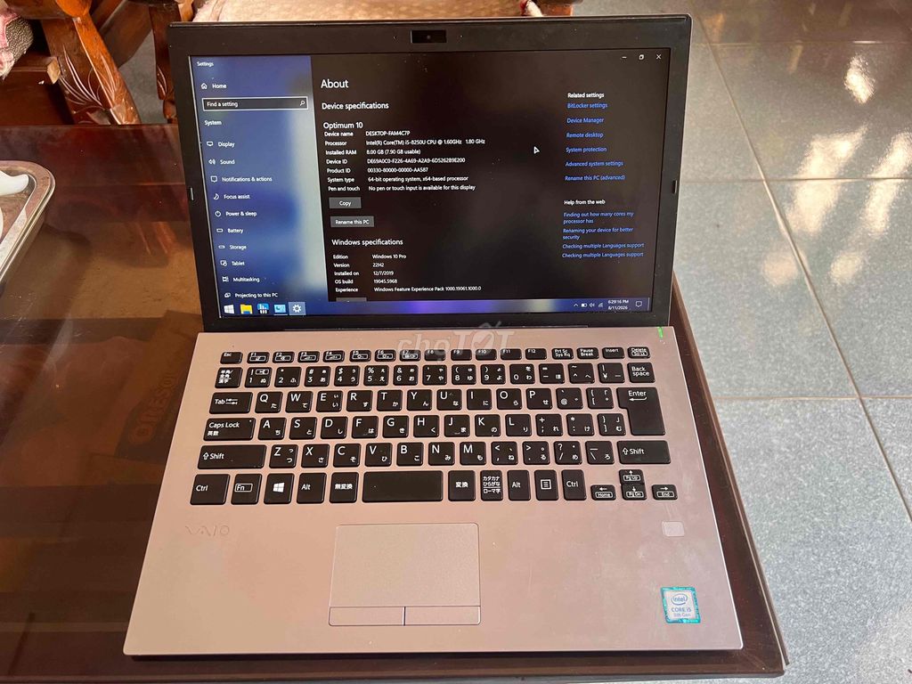 Sony Vio i5 Gen 8 8GB/256GB Bạc Mỏng nhẹ. Mua bán Laptop tại Huyện Đông Hưng Thái Bình được đăng bởi huấn cao hình 1