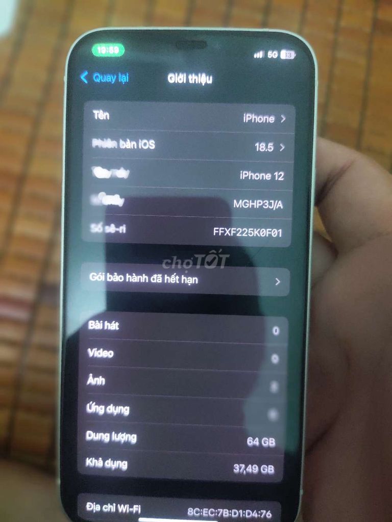 iPhone 12 64GB Trắng Đã qua sử dụng. Mua bán Điện thoại tại Huyện Thanh Trì Hà Nội được đăng bởi Tien thành hình 1