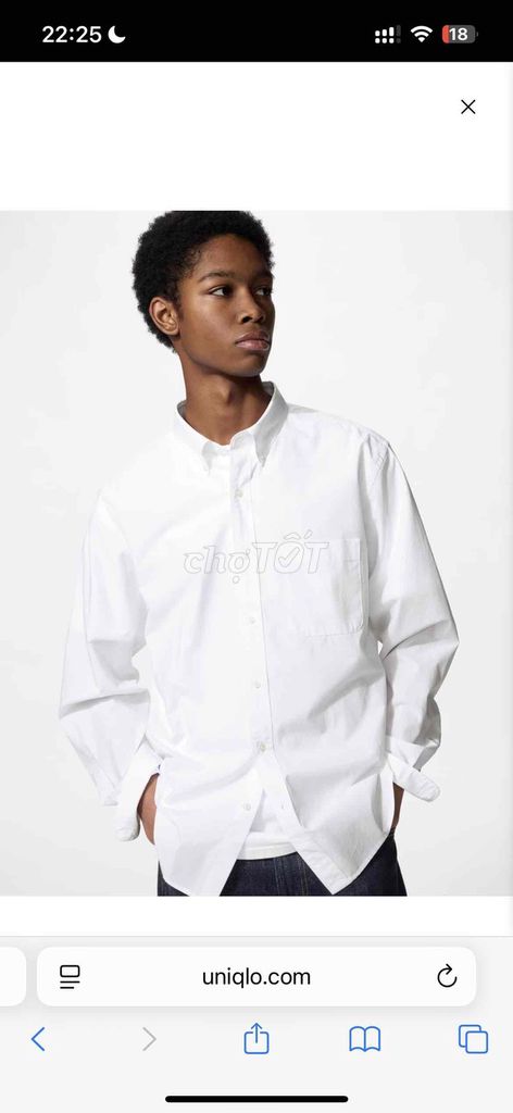 sơ mi trắng uniqlo size L. Mua bán Quần áo tại Quận Ngô Quyền Hải Phòng được đăng bởi Tú  hình 1